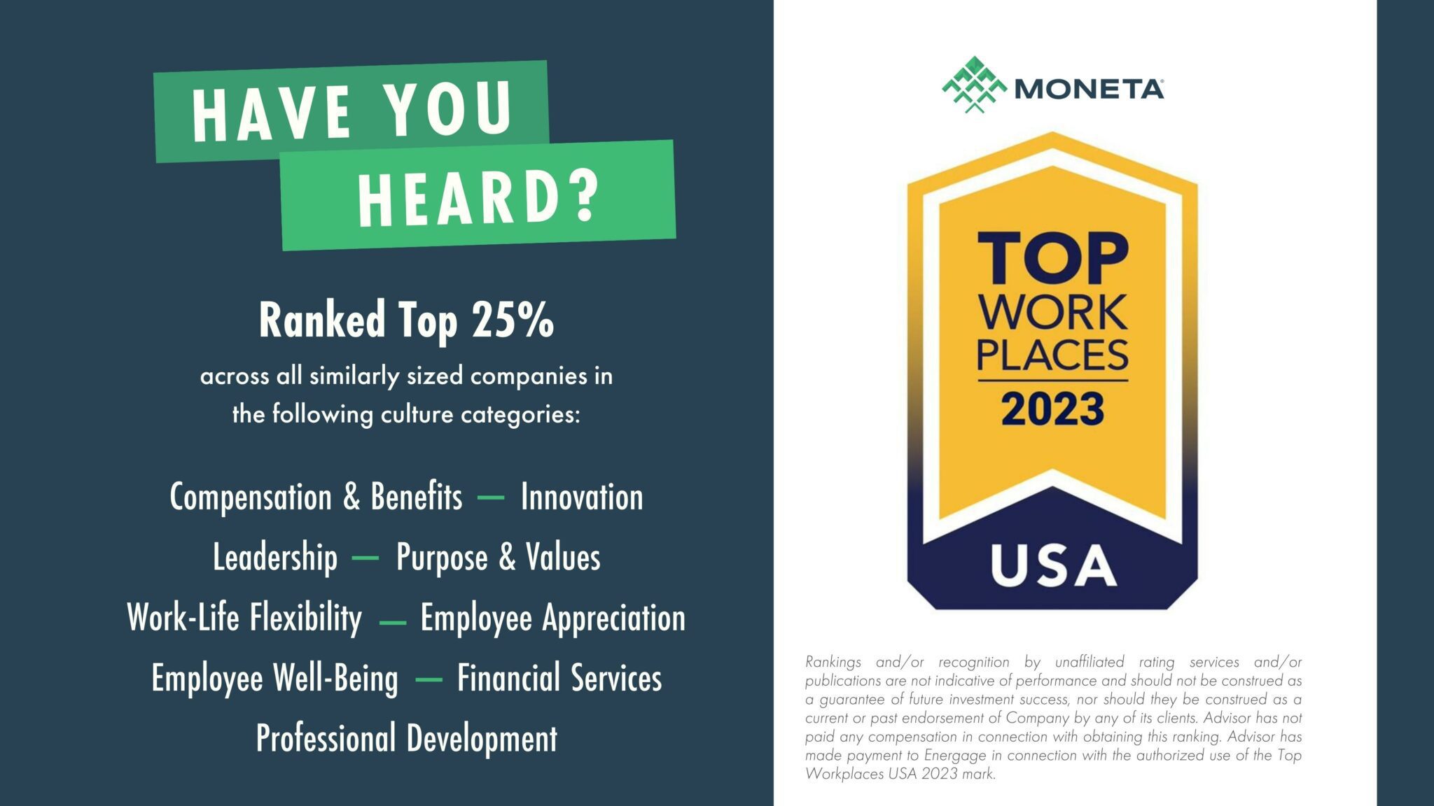 Decorated Decade: Moneta Named Top Workplace for 10th Consecutive Year